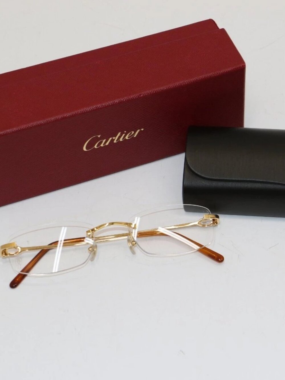 Cartier C Decor Sunglasses CT0004RS-001 Gold Frame Clear Lens 140MM